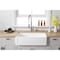 Gourmetier Solid Surface Stone Apron Front Farmhouse Sgl Bowl Kitchen Sink, White GKFA361810LD - alternate 6